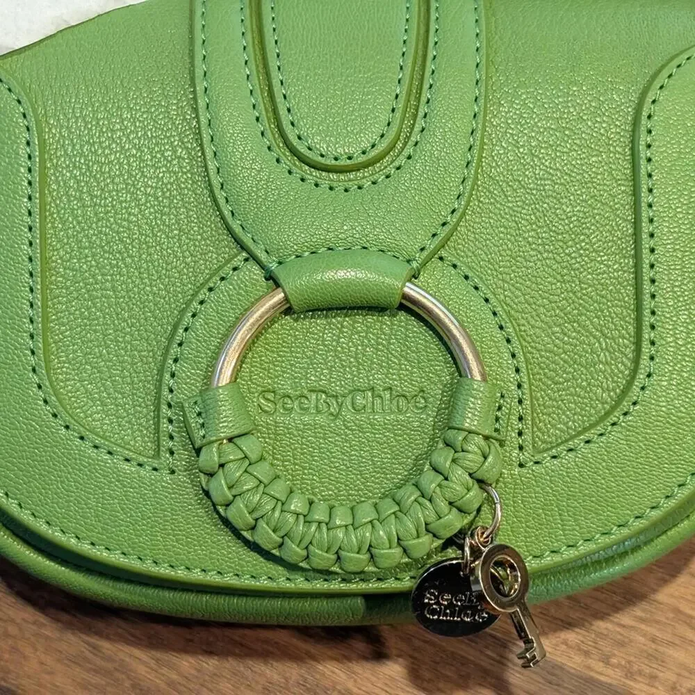 Authentic See by Chloé Mini Green Hana Leather Crossbody Handbag - NWT - Picture 3 of 9